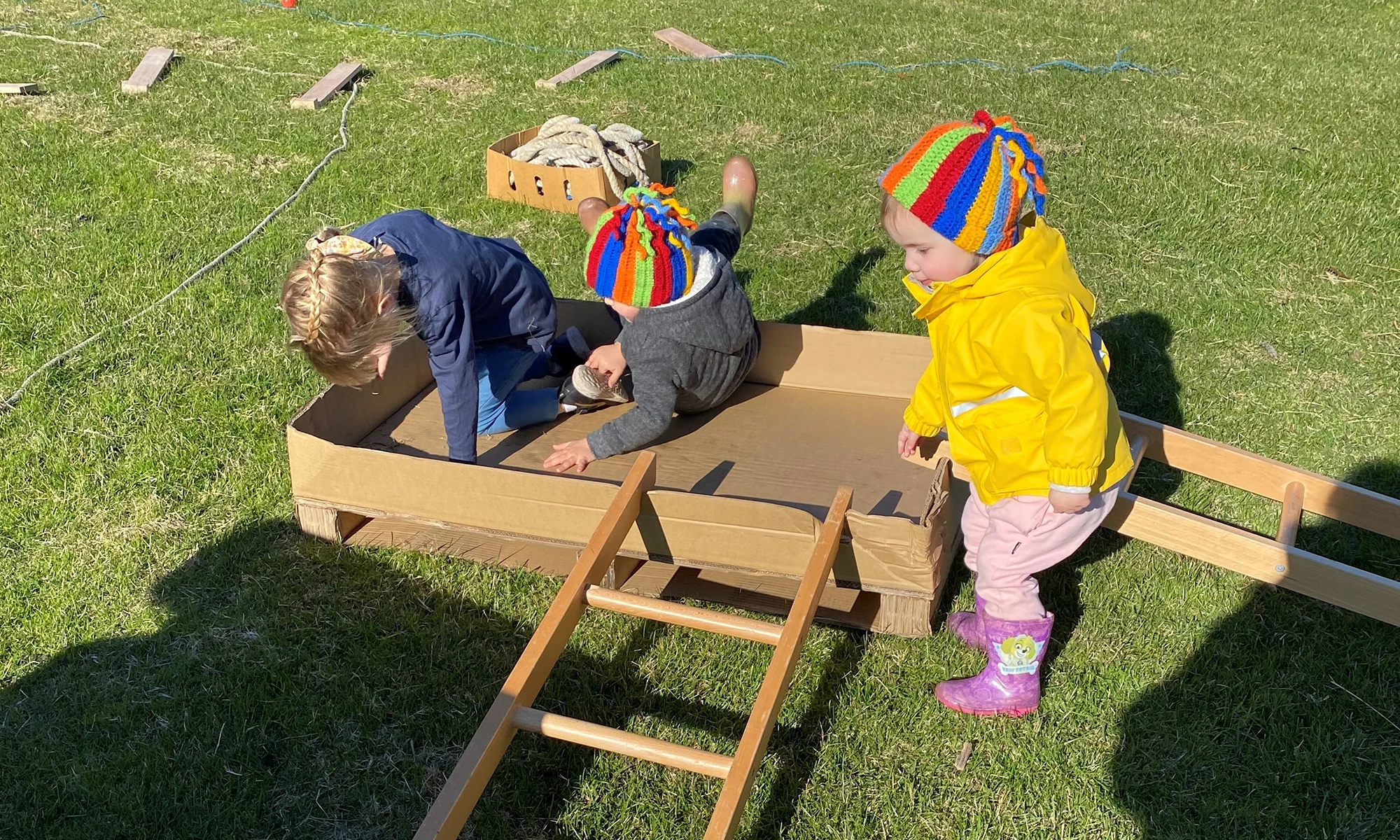 Group of kids having fun